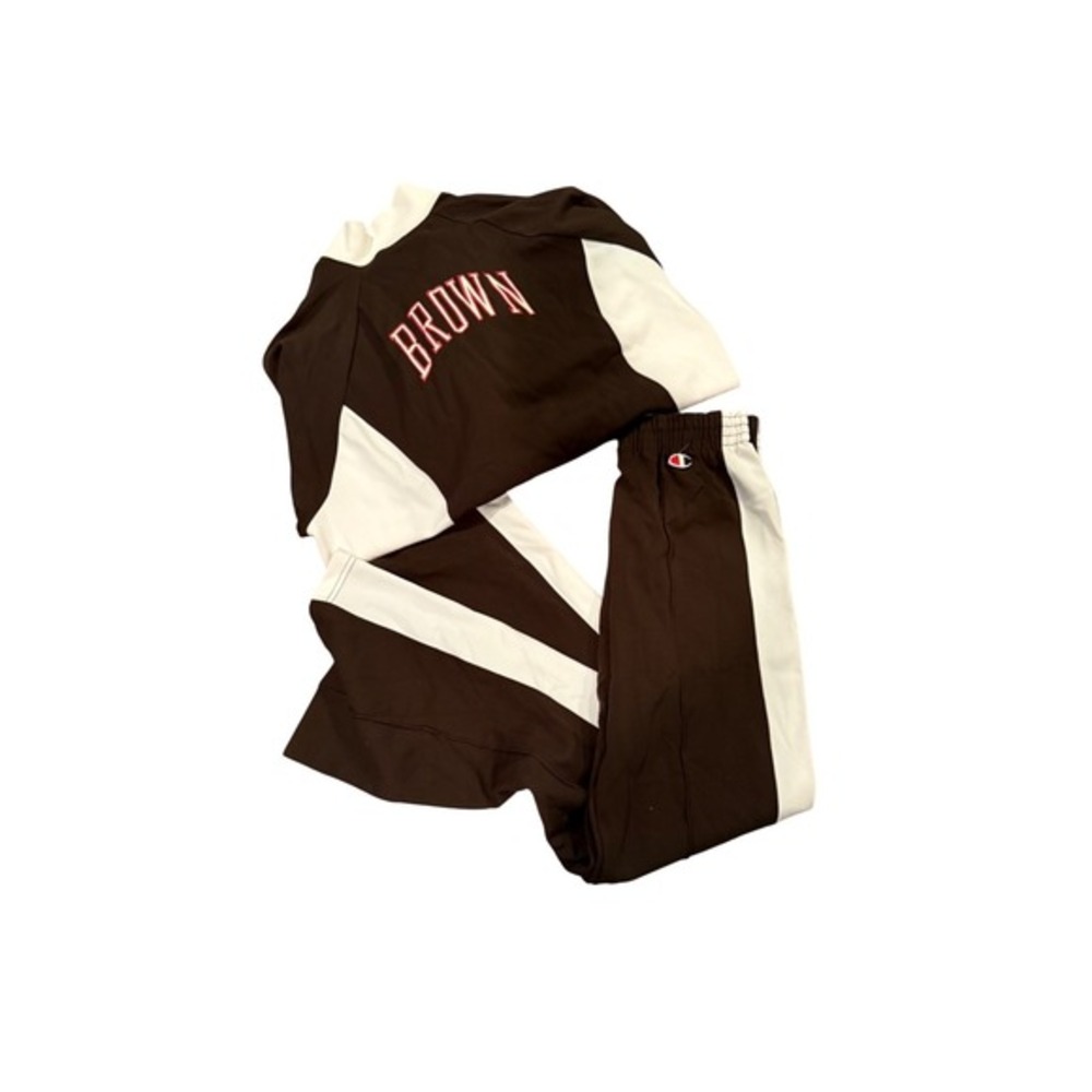Vintage 60s Champion Brown White Tracksuit Set Top Pants‎ Mens XL Sportswear